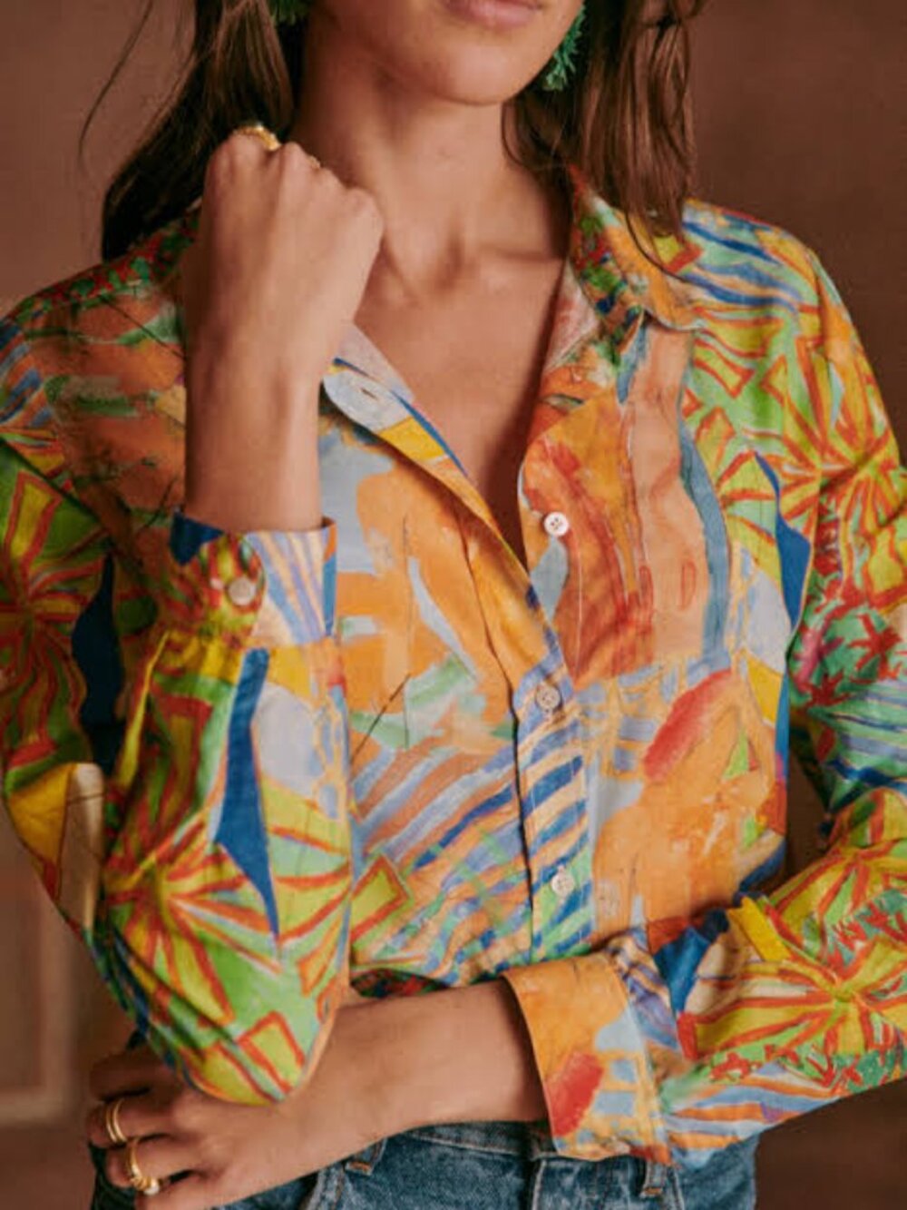 Sézane x Geoffroy Pithon Pierro Shirt Mirage Multico US 4